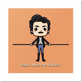 Edgar Allen Poe Vaulter Funny Writer Guy Posters and Art